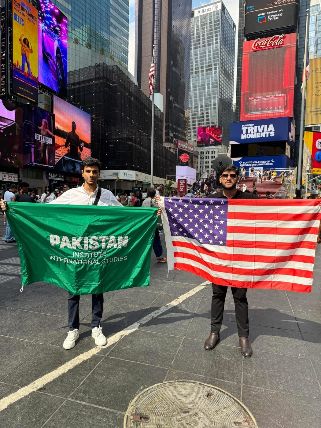 PIFIS delegates representing Pakistan in Times Square, New York